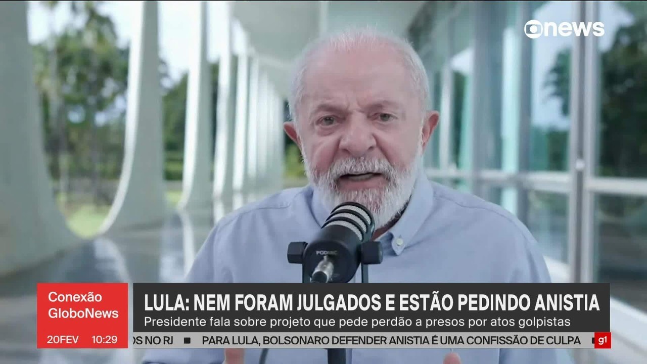 Para Lula, Bolsonaro defender anistia é uma confissão de culpa