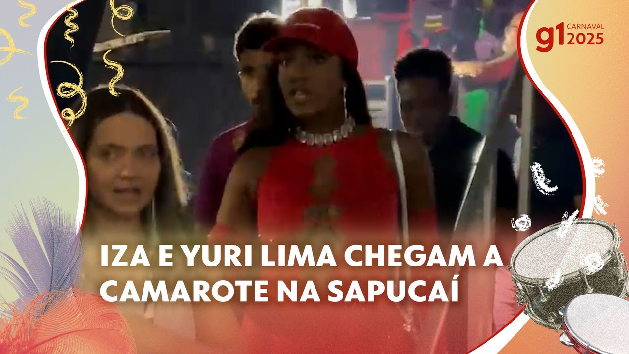 Iza e Yuri Lima vão a camarote para assistir aos desfiles no Rio